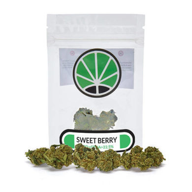 Packaging von Sweet Berry CBD Blüten Deutschland