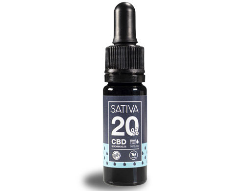 flasche von 10 ml von Öl Sativa von cbd 20%