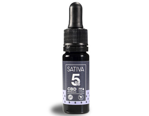 flasche von Öl von cbd Sativa 5%