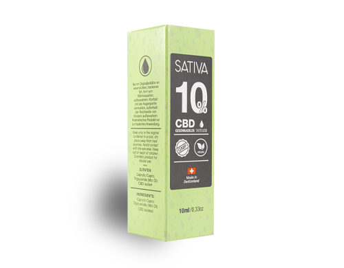 flasche von Öl Sativa von cbd 10%