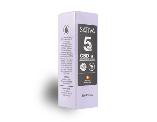 pack of oil sativa at 5% of cbd online shop