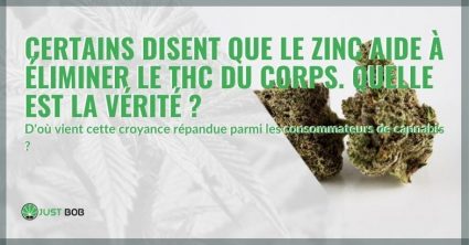 Certains disent que le zinc aide à éliminer le THC du corps