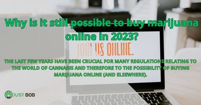 Why is it still possible to buy marijuana online in 2023?