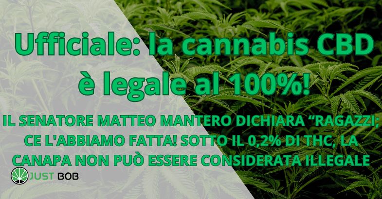 Ufficiale: la cannabis CBD è legale al 100%!